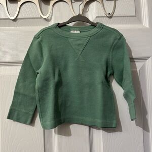 🦖 Hanna Andersson Green Waffle Knit Kids Sweater